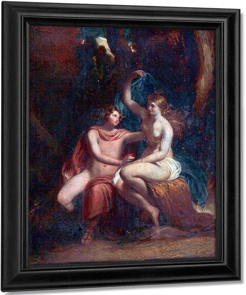Classical Scene With Two Figures By William Etty Fine Art Print
