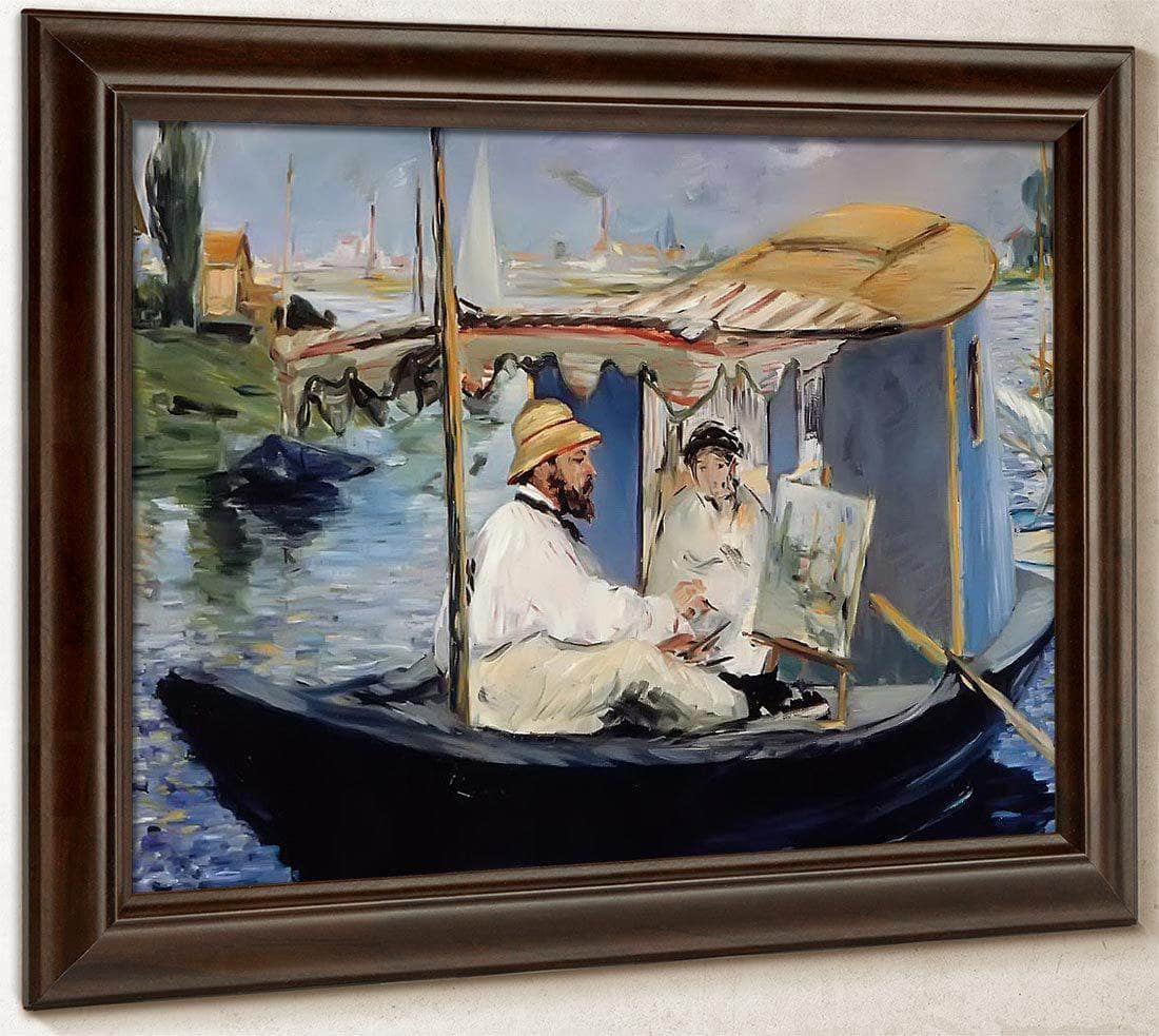 Claude Monet And His Wife In His Studio Boat By Edouard Manet Fine Art Print