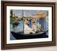 Claude Monet And His Wife In His Studio Boat By Edouard Manet Fine Art Print