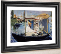 Claude Monet And His Wife In His Studio Boat By Edouard Manet Fine Art Print