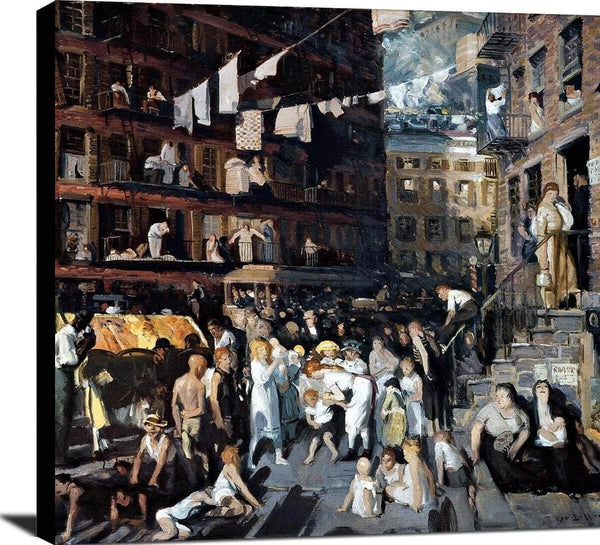 Cliff Dwellers Painting George Wesley Bellows Canvas Art Fine Art Print
