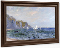 Cliffs And Sailboats At Pourville By Claude Monet Fine Art Print