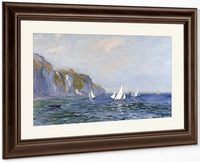 Cliffs And Sailboats At Pourville By Claude Monet Fine Art Print