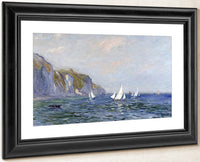 Cliffs And Sailboats At Pourville By Claude Monet Fine Art Print