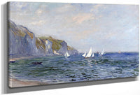 Cliffs And Sailboats At Pourville By Claude Monet Fine Art Print
