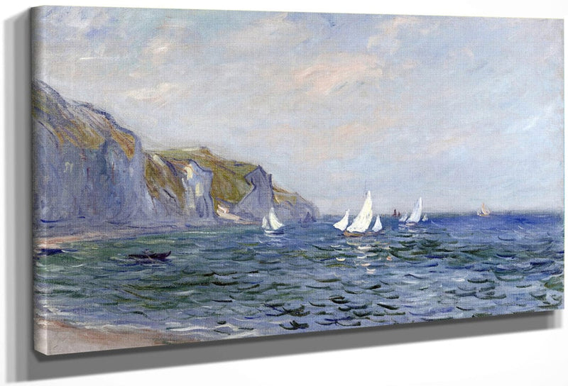 Cliffs And Sailboats At Pourville By Claude Monet Fine Art Print