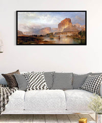 Cliffs Of Green River Painting Thomas Moran Canvas Art Fine Art Print