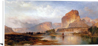 Cliffs Of Green River Painting Thomas Moran Canvas Art Fine Art Print