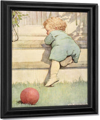 Climbing The Stairs By Jessie Willcox Smith Fine Art Print