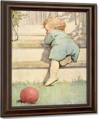 Climbing The Stairs By Jessie Willcox Smith Fine Art Print