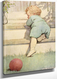 Climbing The Stairs By Jessie Willcox Smith Fine Art Print