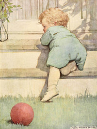 Climbing The Stairs By Jessie Willcox Smith Fine Art Print