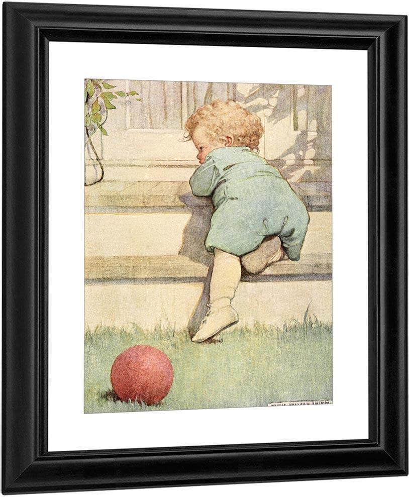 Climbing The Stairs By Jessie Willcox Smith Fine Art Print
