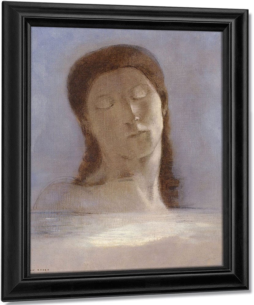 Closed Eyes By Odilon Redon Fine Art Print