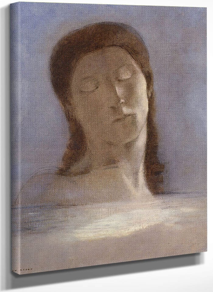 Closed Eyes By Odilon Redon Fine Art Print