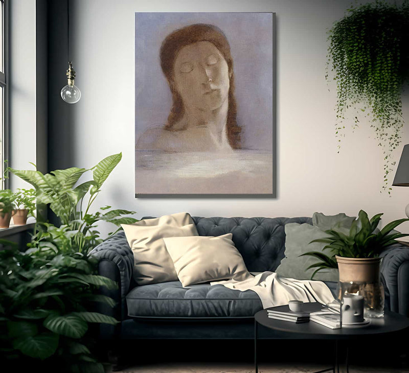 Closed Eyes By Odilon Redon Fine Art Print