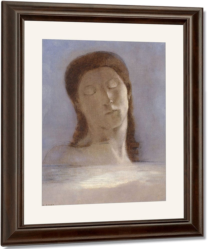 Closed Eyes By Odilon Redon Fine Art Print