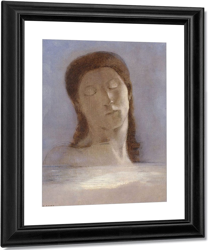 Closed Eyes By Odilon Redon Fine Art Print
