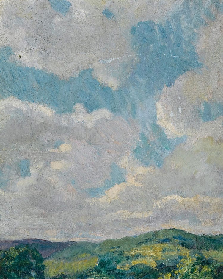 Cloud Study From The Connecticut Litchfield Hills Circa 1912 1919 By Francis Luis Mora Fine Art Print