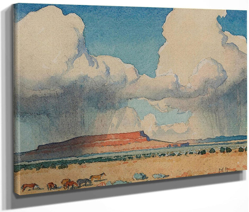 Clouds And Mesa Arizona 1945 By Maynard Dixon Fine Art Print