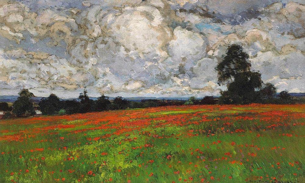 Clouds Over A Field Of Poppies 1899 By William Wendt Fine Art Print