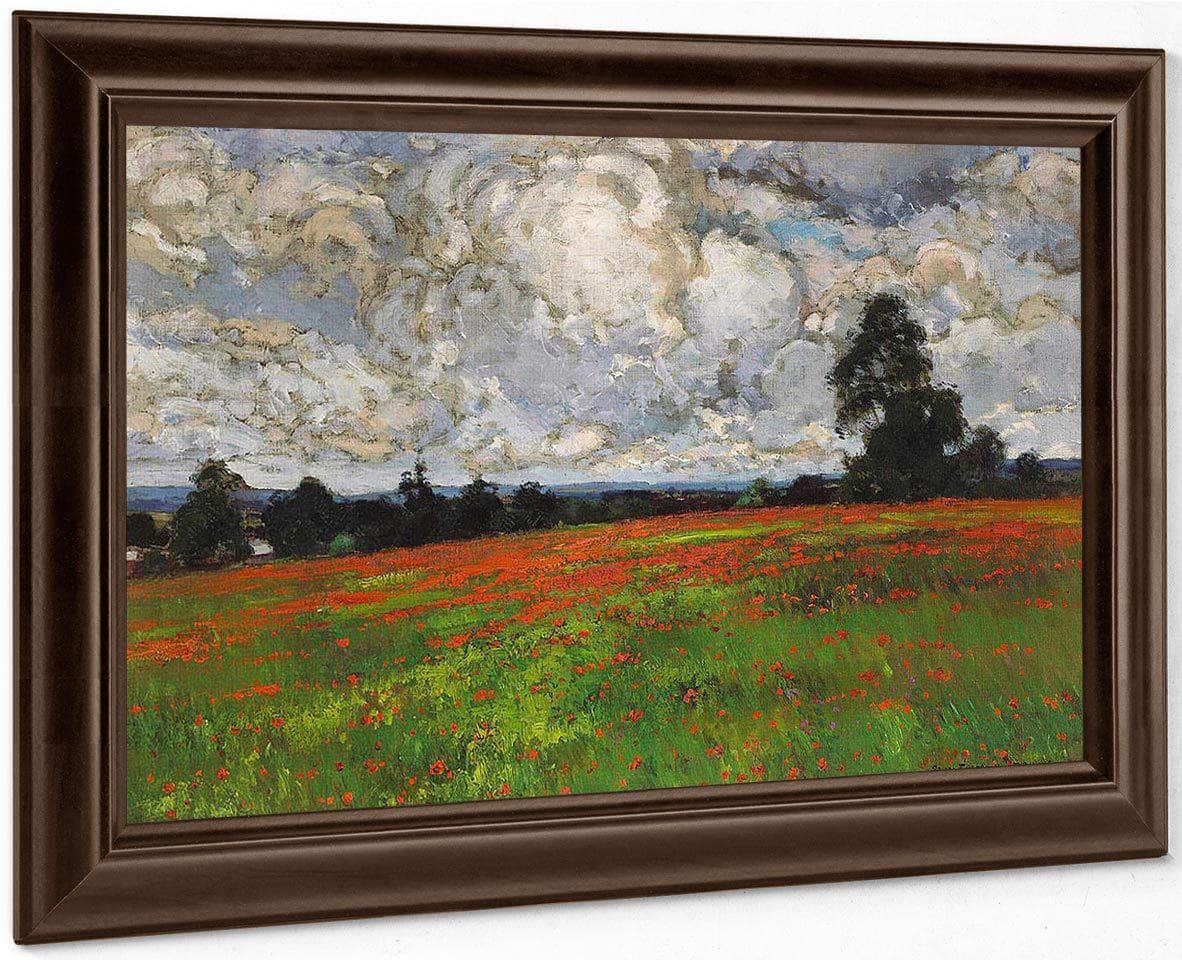 Clouds Over A Field Of Poppies 1899 By William Wendt Fine Art Print
