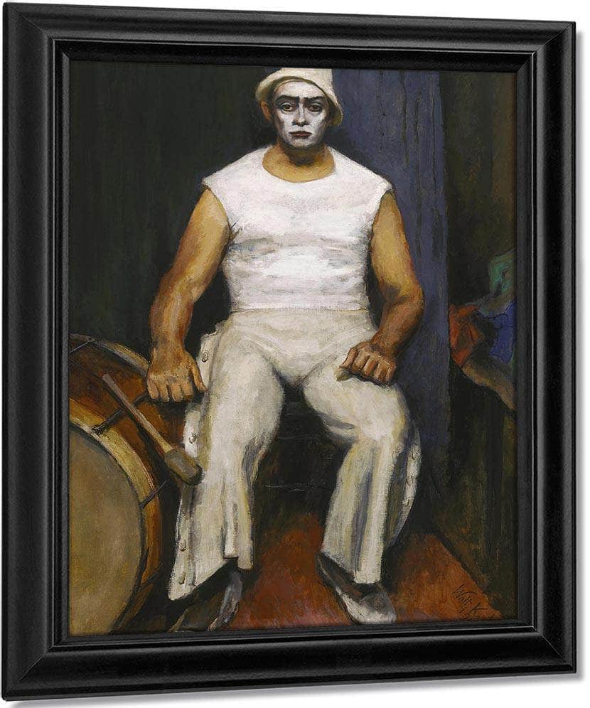 Clown With Drum By Walt Kuhn Fine Art Print