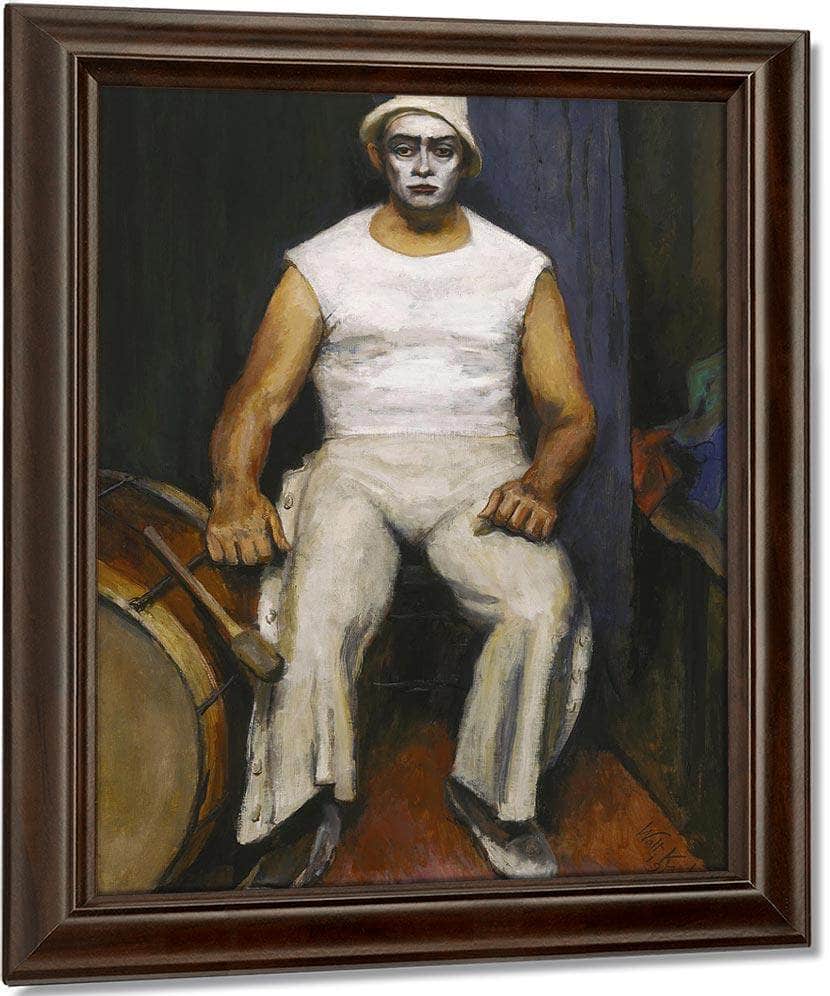 Clown With Drum By Walt Kuhn Fine Art Print