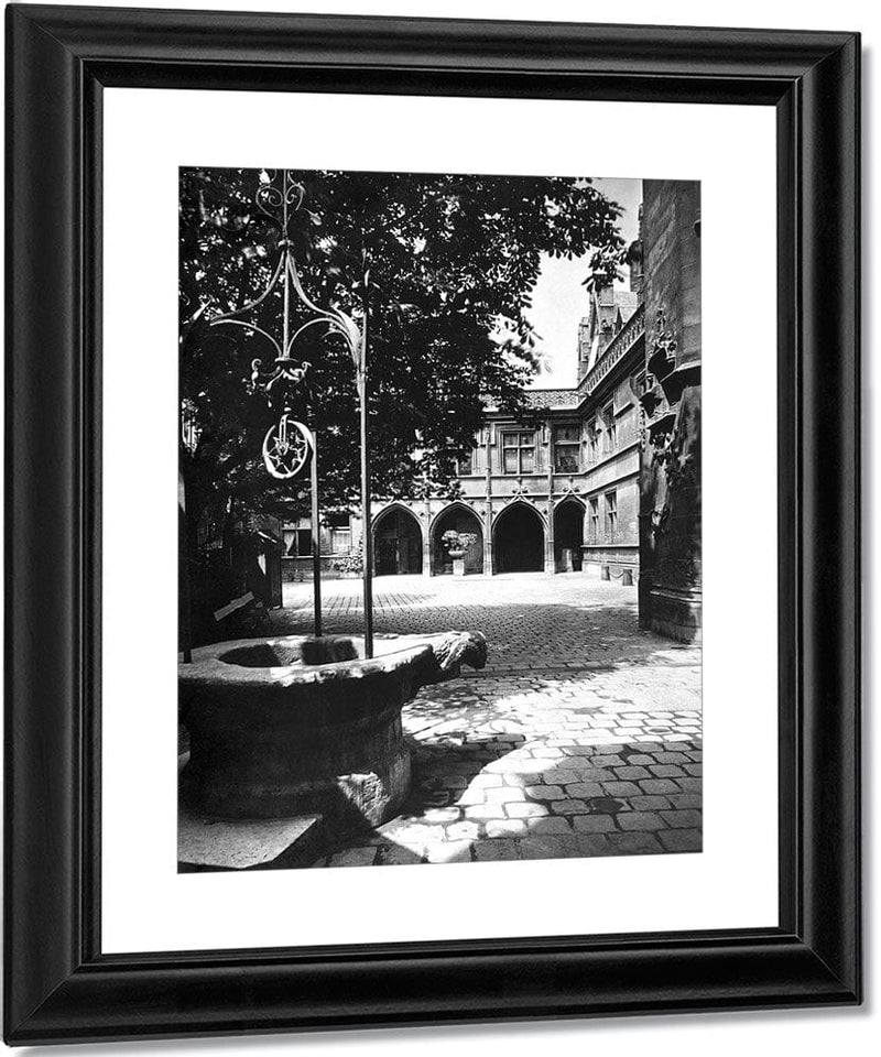 Cluny Hotel Seen From The Courtyard, Paris (B W Photo) By Adolphe Braun Fine Art Print