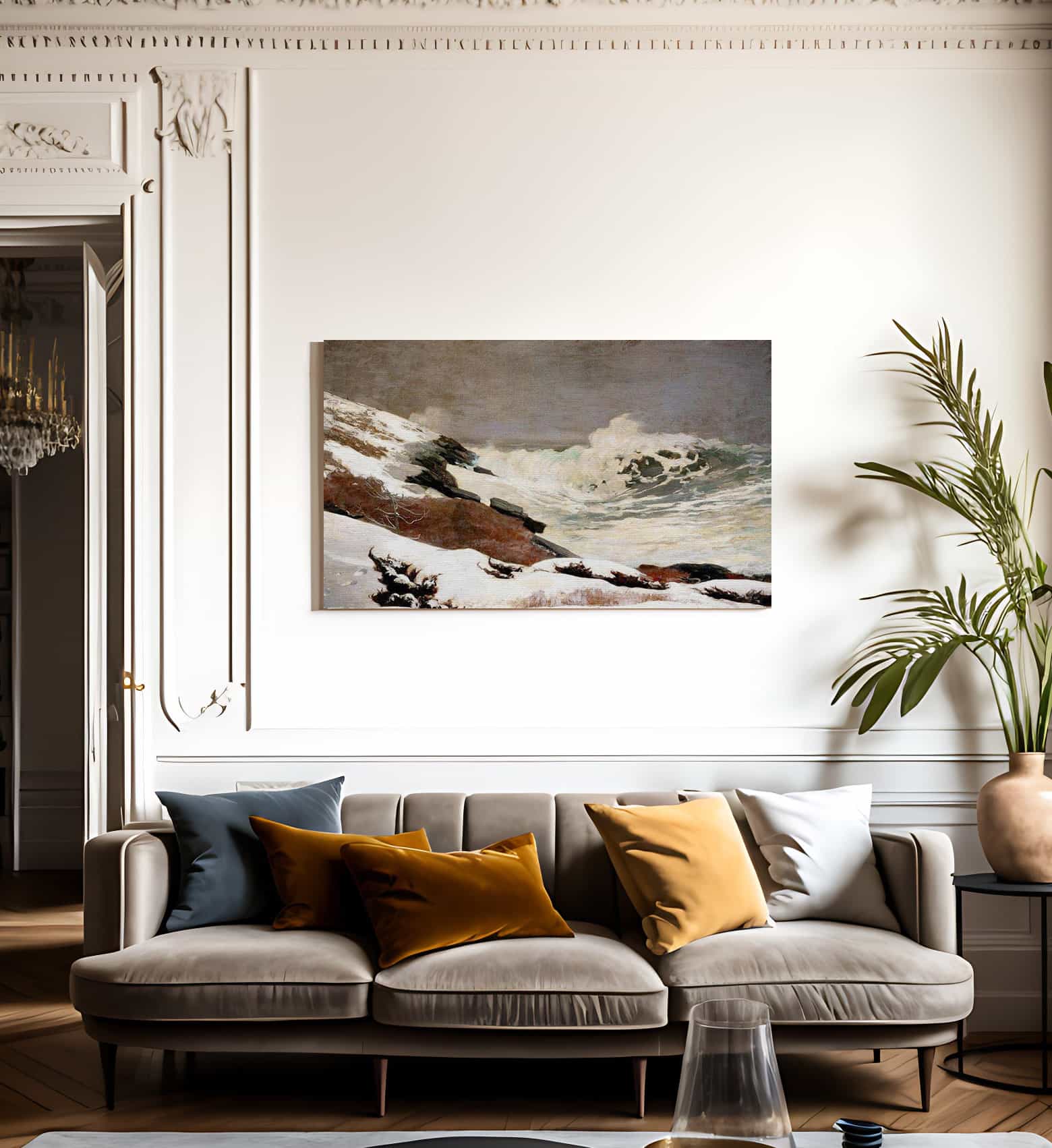 Coast In Winter By Winslow Homer Fine Art Print