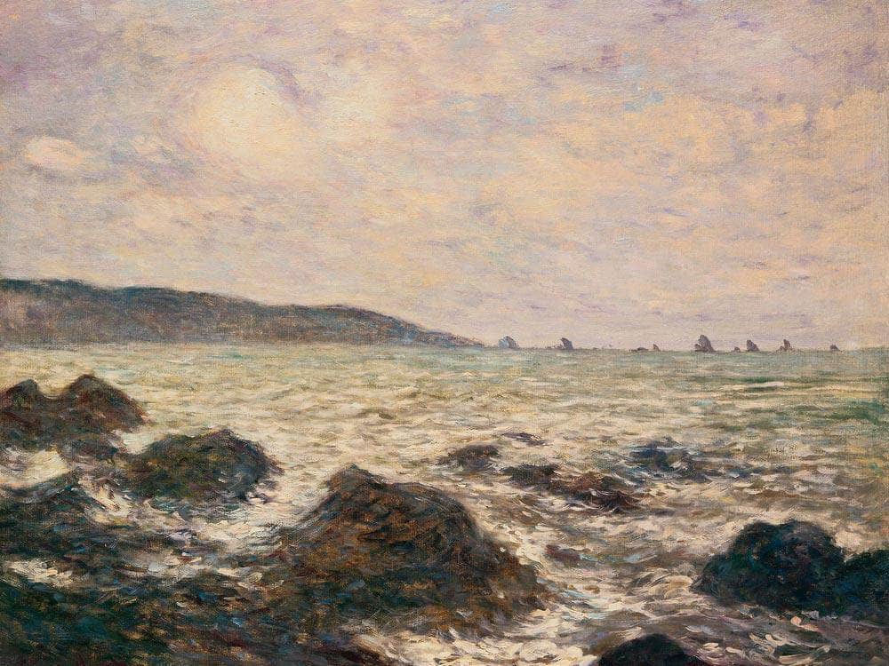 Coast Of Normandy By Monet Claude Immitator Of Fine Art Print
