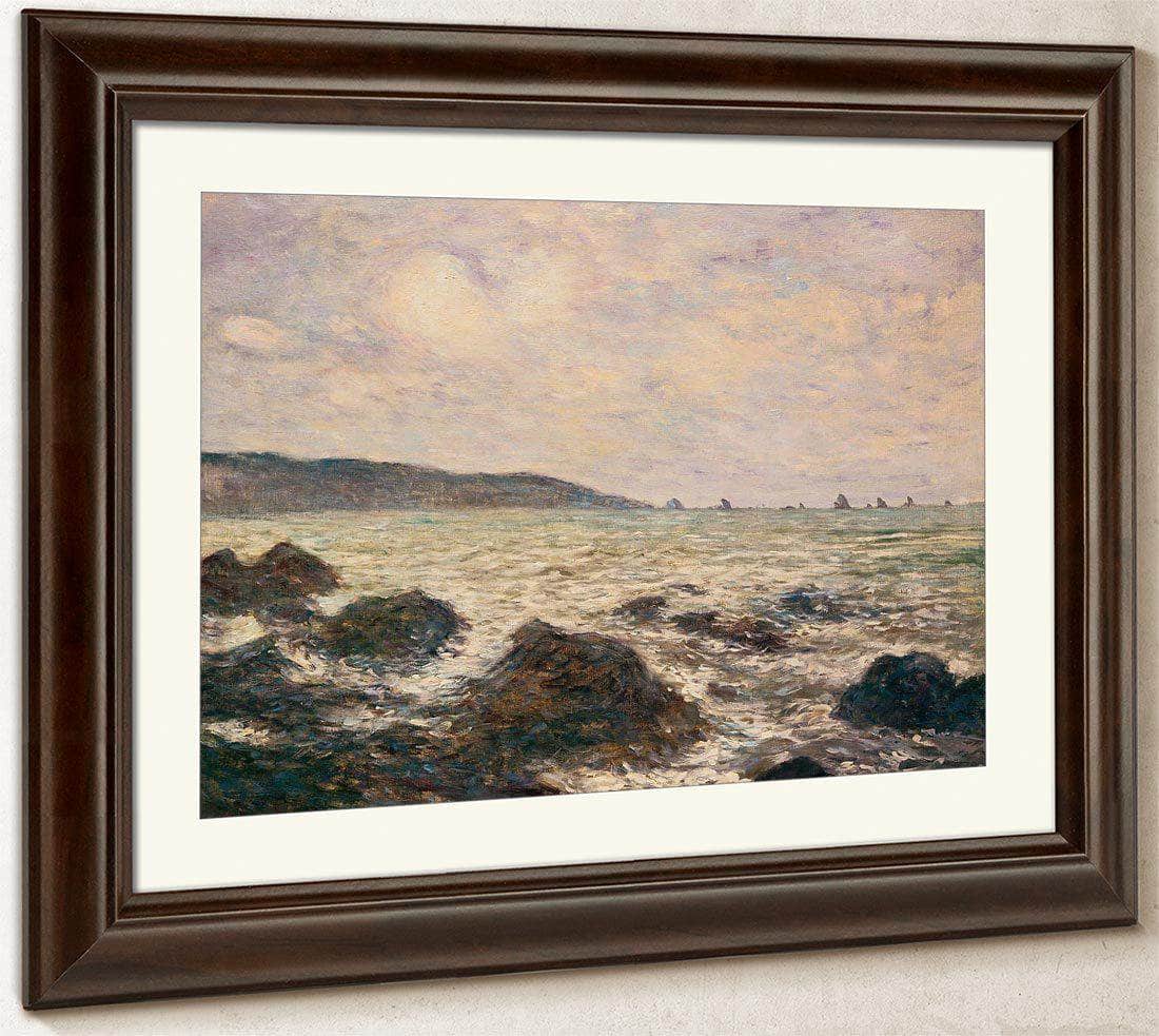 Coast Of Normandy By Monet Claude Immitator Of Fine Art Print