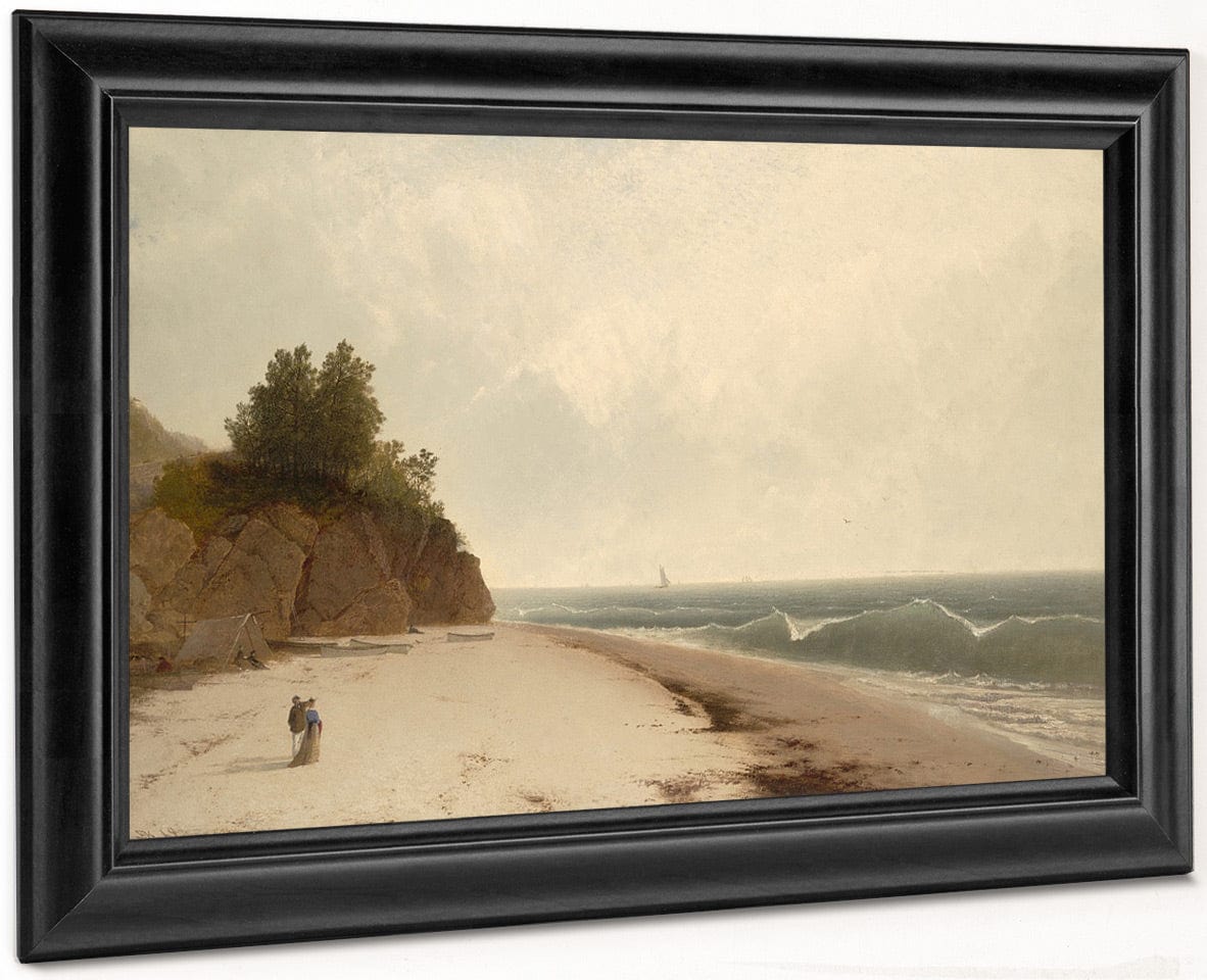 Coast Scene With Figures (Beverly Shore) By John Frederick Kensett Fine Art Print