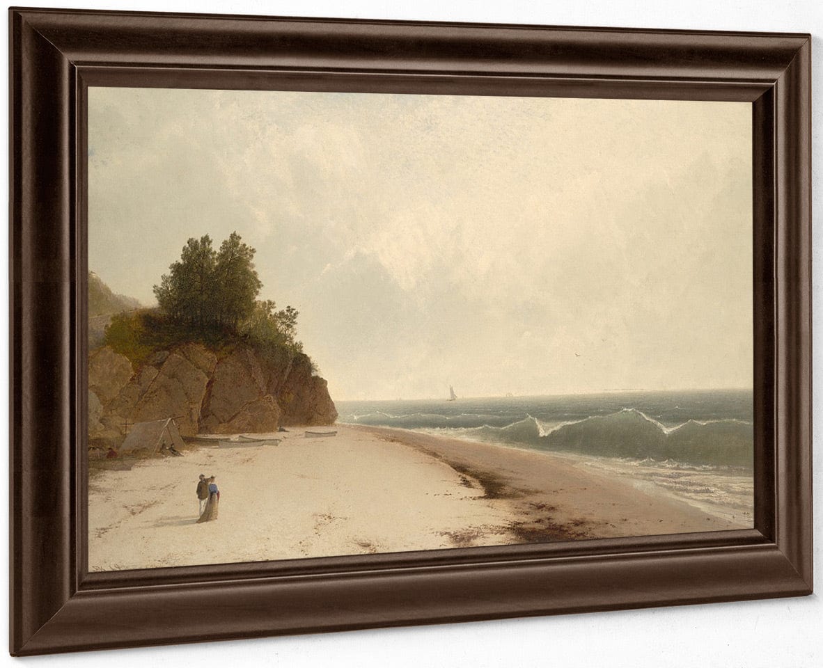 Coast Scene With Figures (Beverly Shore) By John Frederick Kensett Fine Art Print