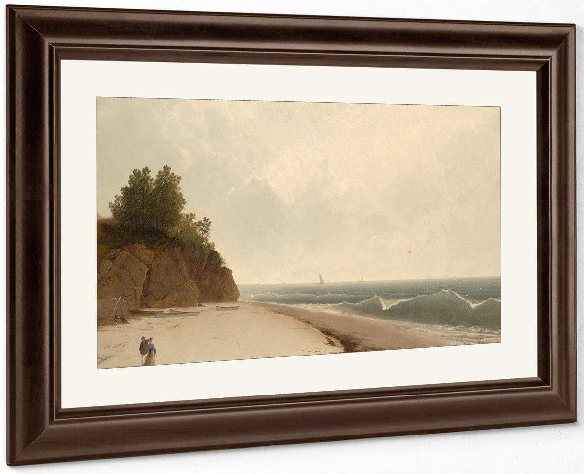 Coast Scene With Figures (Beverly Shore) By John Frederick Kensett Fine Art Print