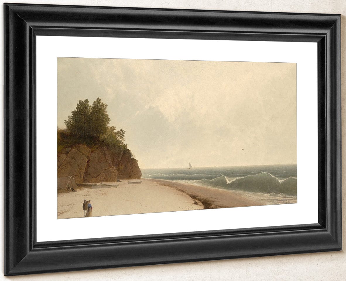 Coast Scene With Figures (Beverly Shore) By John Frederick Kensett Fine Art Print