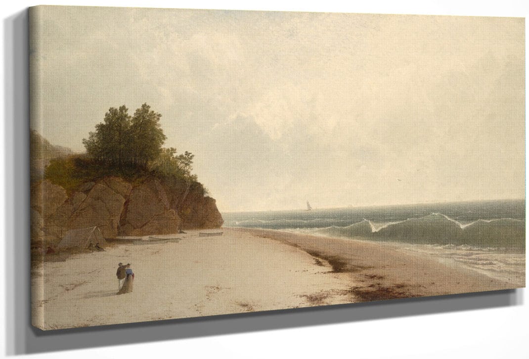 Coast Scene With Figures (Beverly Shore) By John Frederick Kensett Fine Art Print