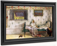 Cock A Doodle Doo, It's Seven O'clock! By Carl Larsson Fine Art Print