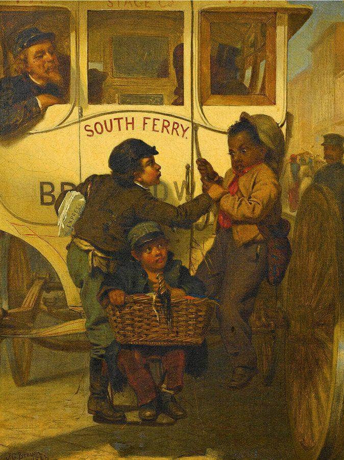 Colored People Not Allowed On This Line By John George Brown Fine Art Print