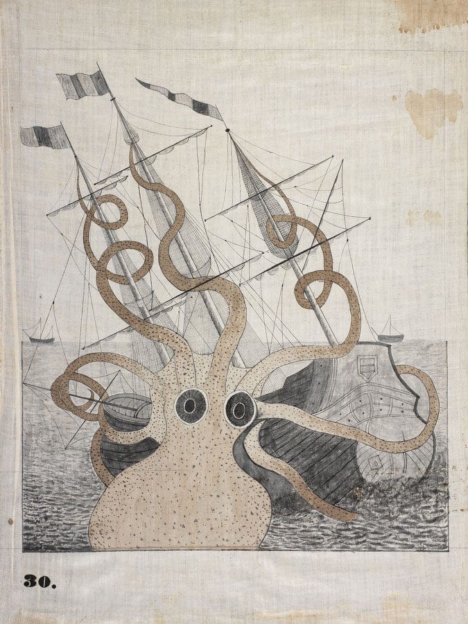 Colossal Octopus By Orra White Hitchcock Fine Art Print