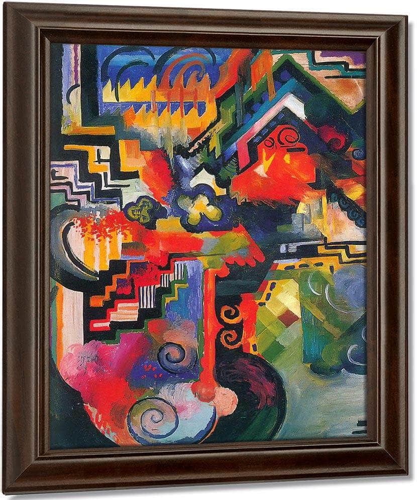 Coloured Composition By August Macke Fine Art Print