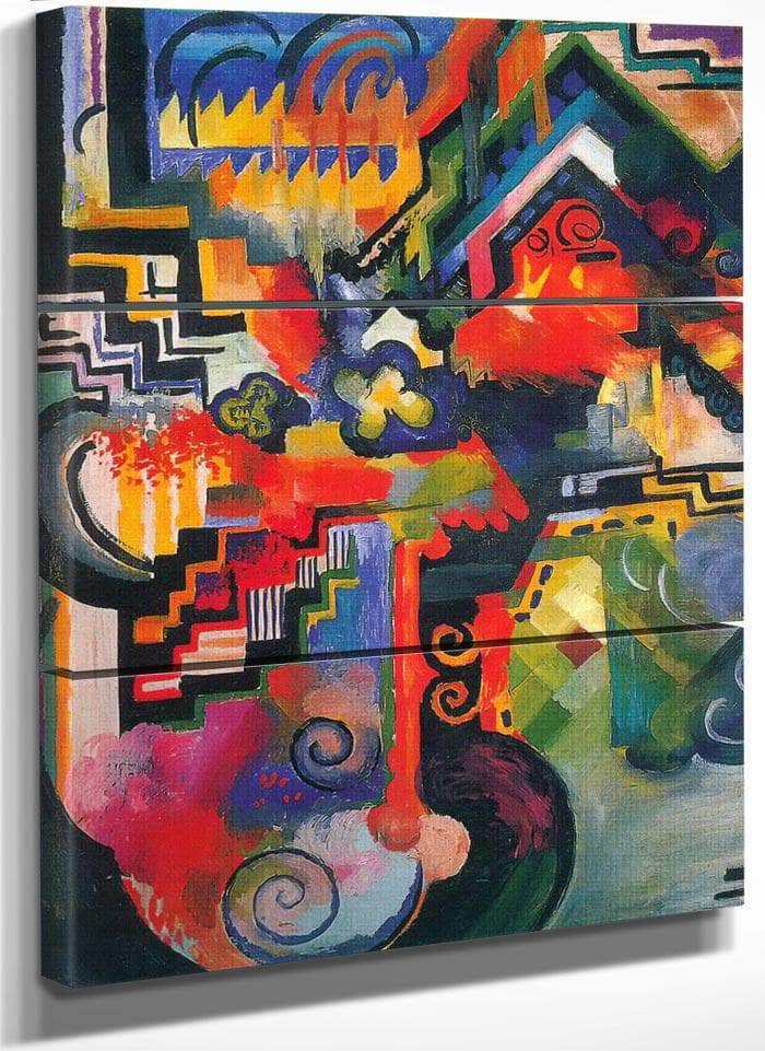 Coloured Composition By August Macke Fine Art Print