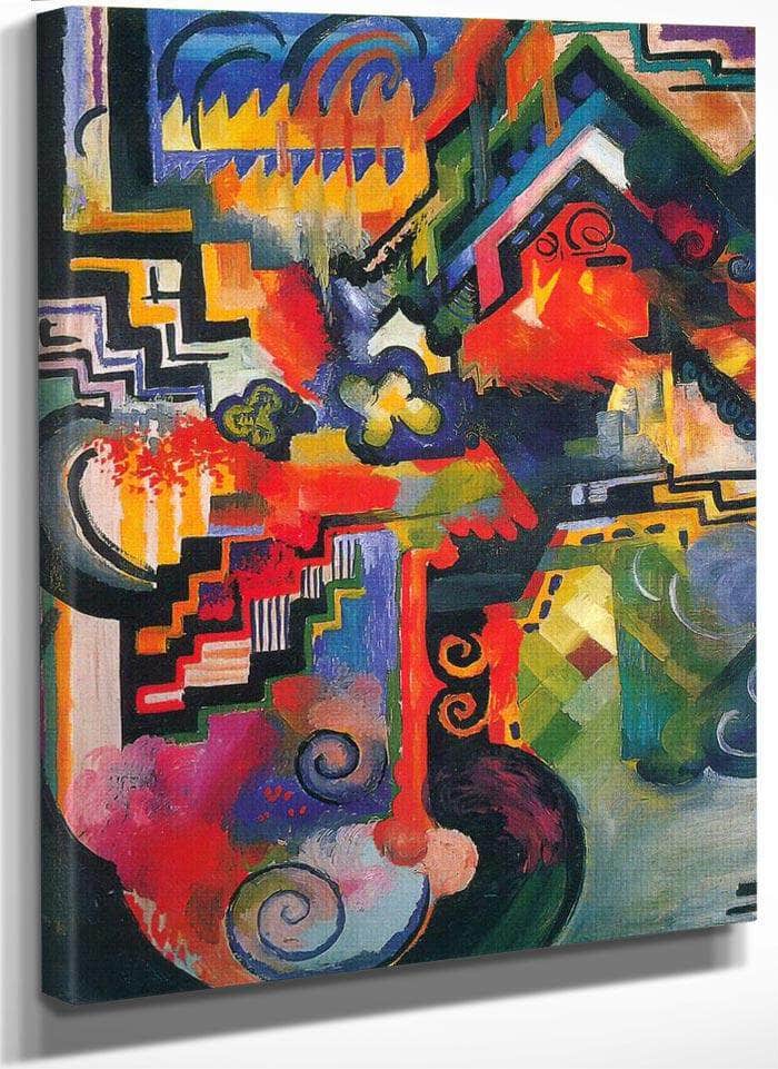 Coloured Composition By August Macke Fine Art Print