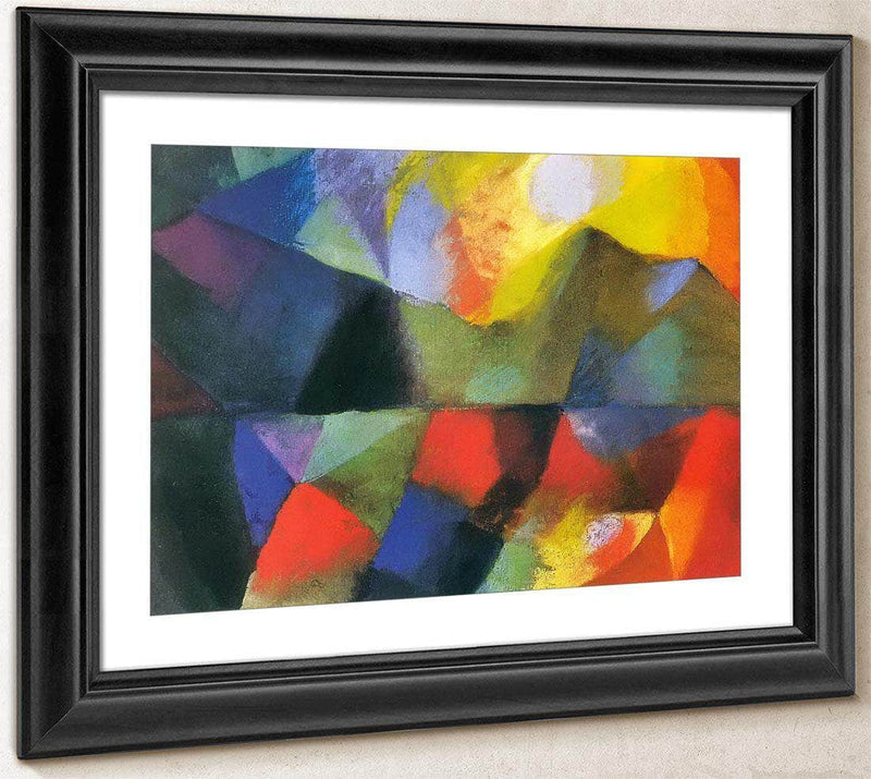 Coloured Composition (Lake Thun) By August Macke Fine Art Print