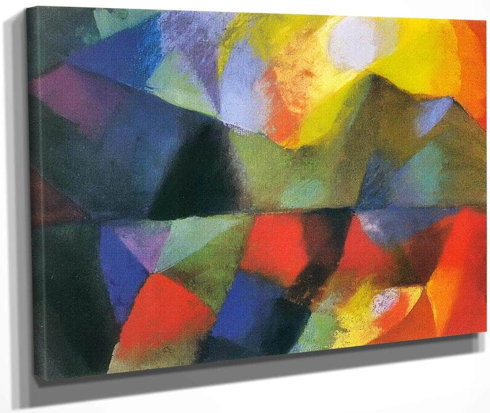 Coloured Composition (Lake Thun) By August Macke Fine Art Print