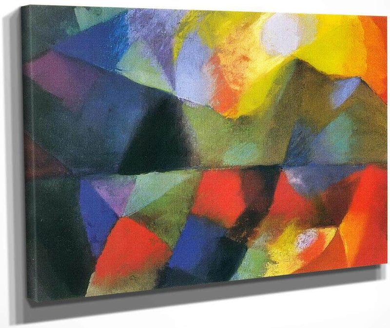 Coloured Composition (Lake Thun) By August Macke Fine Art Print