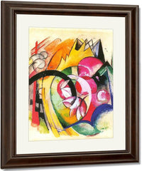 Coloured Flowers By Franz Marc Fine Art Print