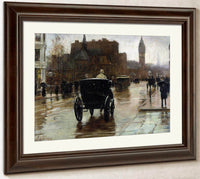Columbus Avenue Rainy Day By Childe Hassam Fine Art Print