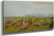 Comanche Moving Camp, Dog Fight Enroute By George Catlin Fine Art Print