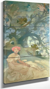 Comedy By Alphonse Mucha Fine Art Print